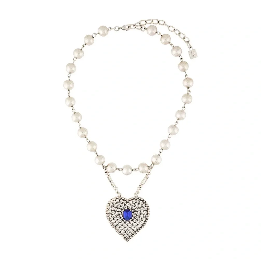 DANNIJO Mercer Crystal Heart Necklace NWT